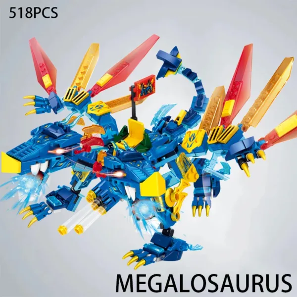 Blue Dragon Mecha Building Blocks Set - Image 5