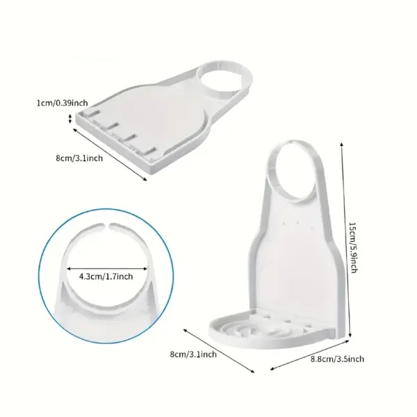 2 PCS White Plastic Organizer Soap Dish Holders - Image 5