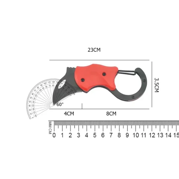 Mini Folding Claw Knife with Rubber Handle - Image 6