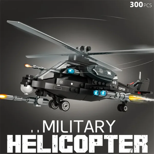 Military Helicopter Building Blocks Set - Image 3