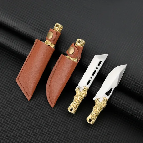 Brass Dragon Head Mini EDC Pocket Knife - Image 2