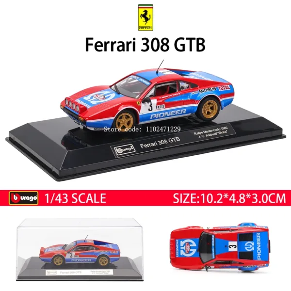 Bburago 1:43 Ferrari Diecast Model Car - Image 16