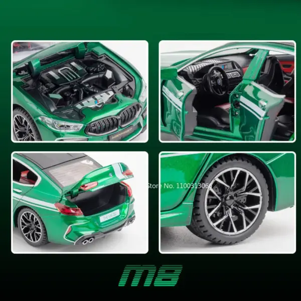 1:24 M8 MH8-800 Diecast Car Toy Model - Image 3