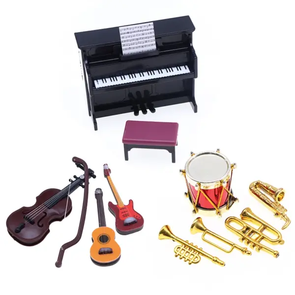 Miniature Musical Instrument Set for Dollhouse - Image 3