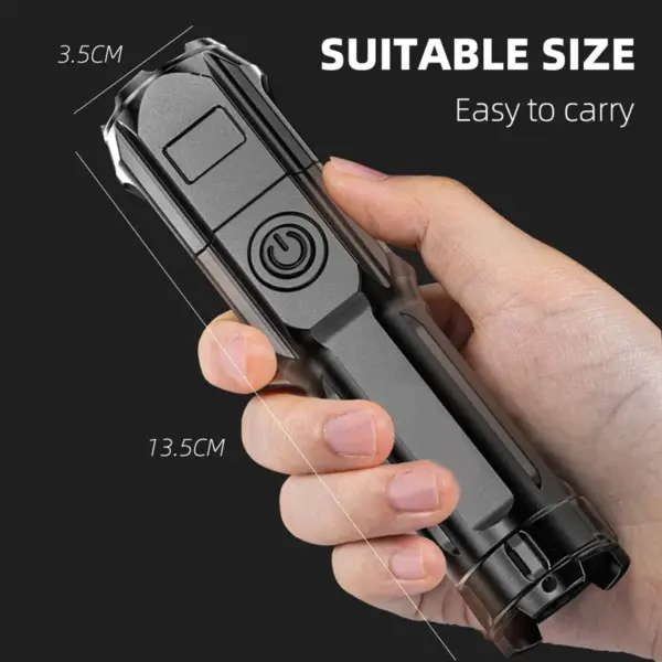 USB Rechargeable Waterproof Camping Flashlight - Image 4