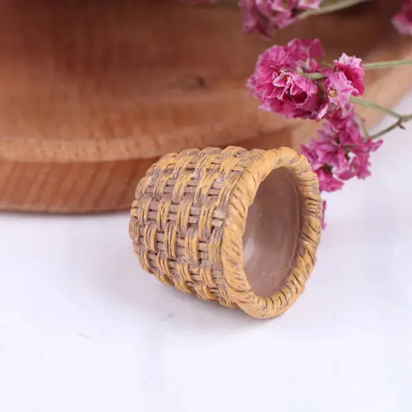 Miniature Woven Rattan Storage Basket Set - Image 5