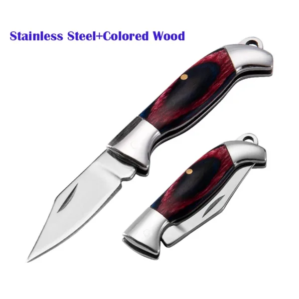 Mini Brass Folding Knife with Shell Handle - Image 21