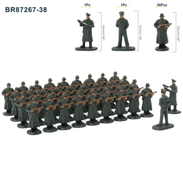 38pcs HO Scale Military Figures Set - Image 14