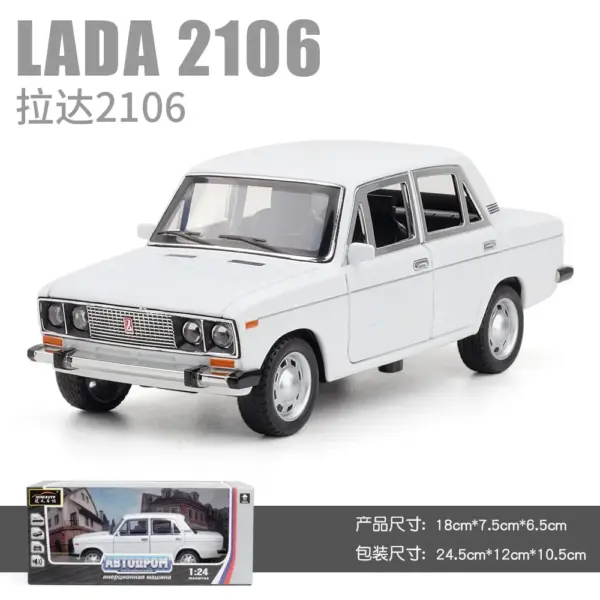 Diecast 1:24 Lada Model Car with Sound and Light - Image 10