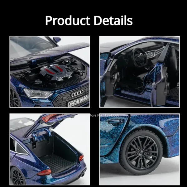 1:32 Audi RS7 Diecast Model with Sound and Light - Image 3