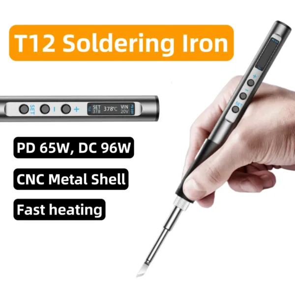 Portable T12 Electric Soldering Iron 65W