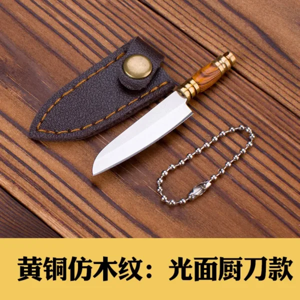 Mini Folding Damascus Design Keychain Knife - Image 24