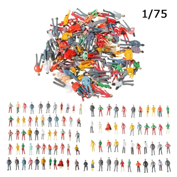 100pcs Painted Model People Figures Set - Image 9