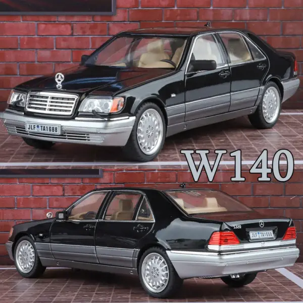 1:24 W140 320SEL Diecast Model Car with Lights