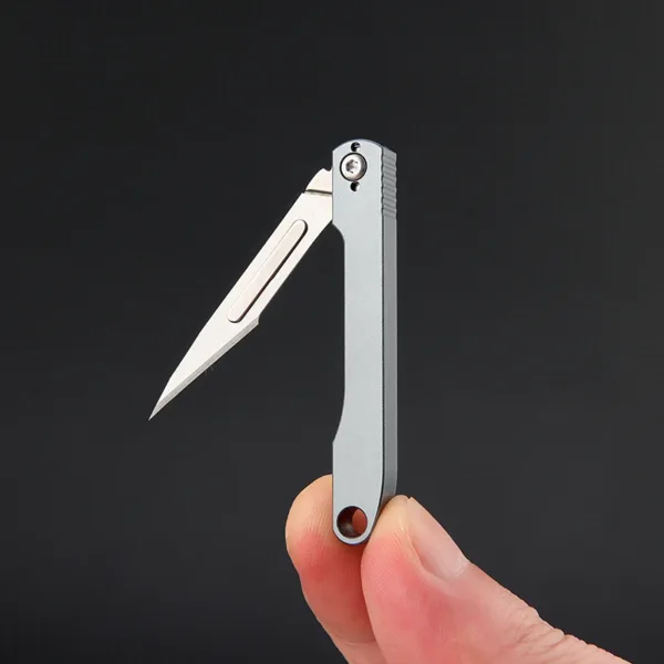 Aluminum Alloy Mini Folding Knife with 10 Blades - Image 3