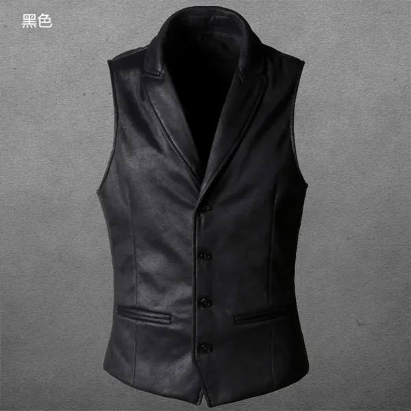 Men's Vintage Style Suede Vest for Fall - Image 6