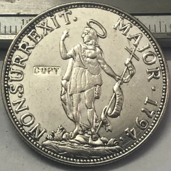 Antique Imitation 2 Lire Coin from 1840 - Image 2