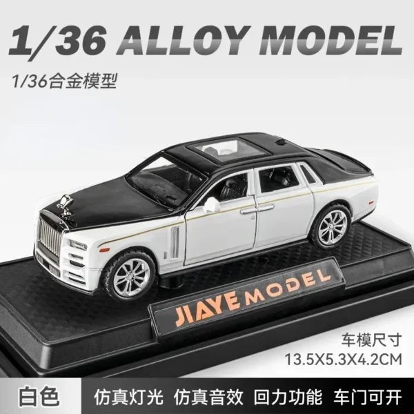 1:36 Rolls Royce Phantom Diecast Model Car - Image 10