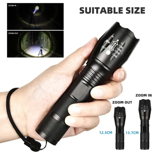 Super Bright Waterproof LED Flashlight 5 Modes - Image 2