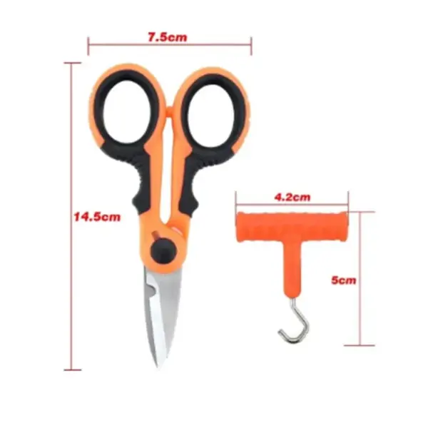 Stainless Steel Fishing Scissors with Puller Tool - Image 2