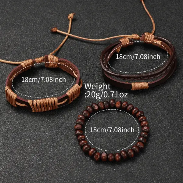 4PCS Men's Casual Quartz Watch & Bracelets Set - Image 6