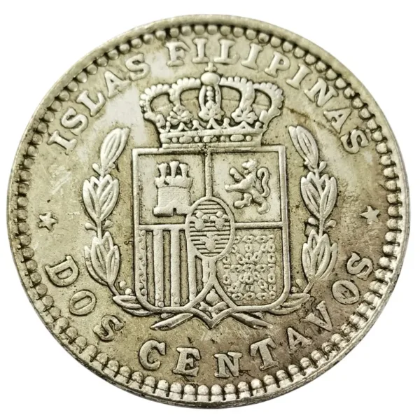 1894 Philippines 2 Centavos Replica Coin - Image 3