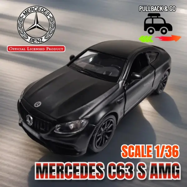 1:36 Mercedes AMG GTS Pink Diecast Model Car - Image 15