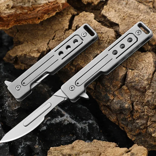 Titanium Alloy Folding Knife with 10 Blades - Image 5
