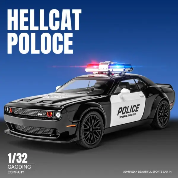 1:32 Dodge Charger Hellcat Alloy Model Car - Image 8