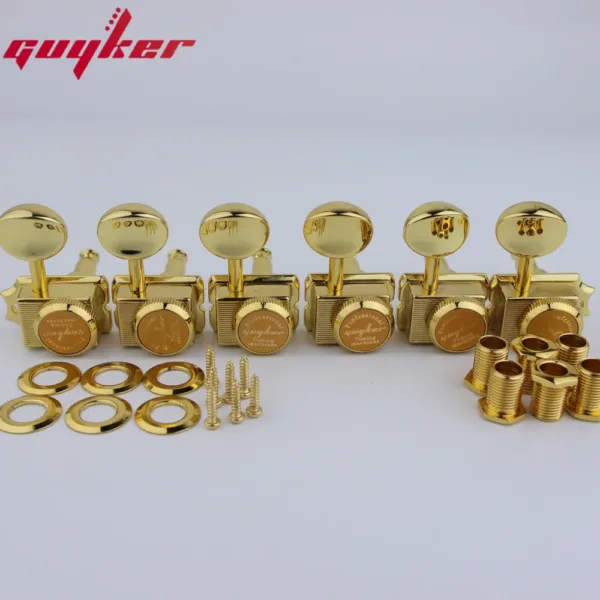 Gold Electric Guitar Tuning Pegs Set of Six - Image 4