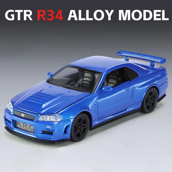 1:32 Alloy Nissan GTR R34 GT-R Model Car - Image 3