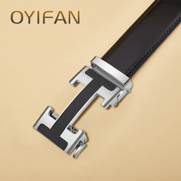 Men's Genuine Leather Automatic Buckle Belt - Image 3