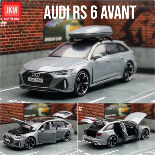 1/32 Audi RS6 Diecast Model Car with Lights - Image 14