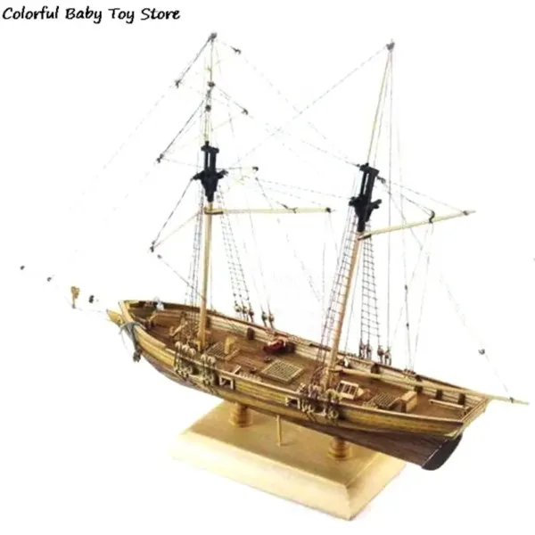 1:70 Scale Wooden Sailing Boat Model Kit - Image 2