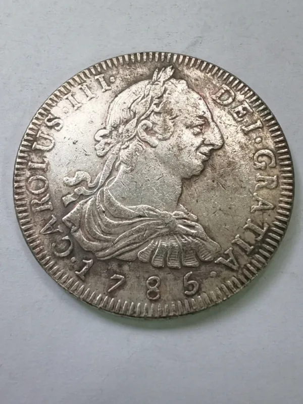 Bolivia 8 Reales Charles III Silver Plated Coin - Image 15