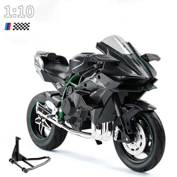 1:10 BMW S1000RR Kawasaki H2R Diecast Motorcycle - Image 7