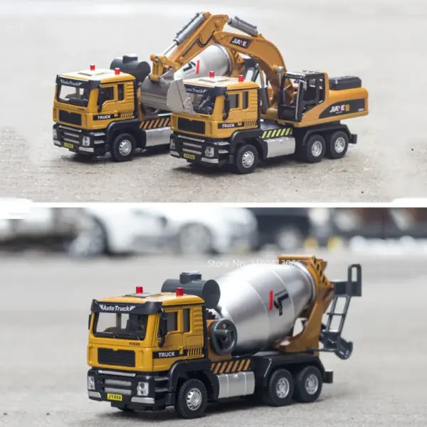 1/50 Scale Yellow Mixer Truck Toy Model - Image 6