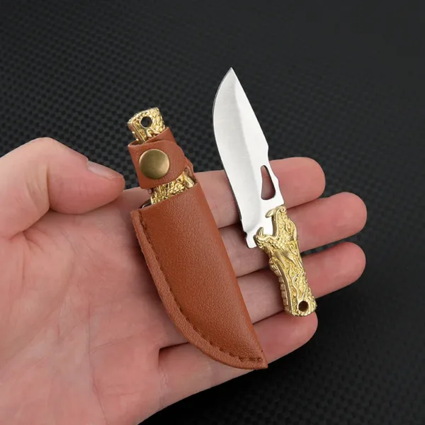 Brass Dragon Head Mini EDC Pocket Knife - Image 5