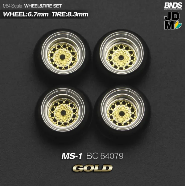 1/64 Scale Alloy Wheel and Tire Set 4pcs - Image 15