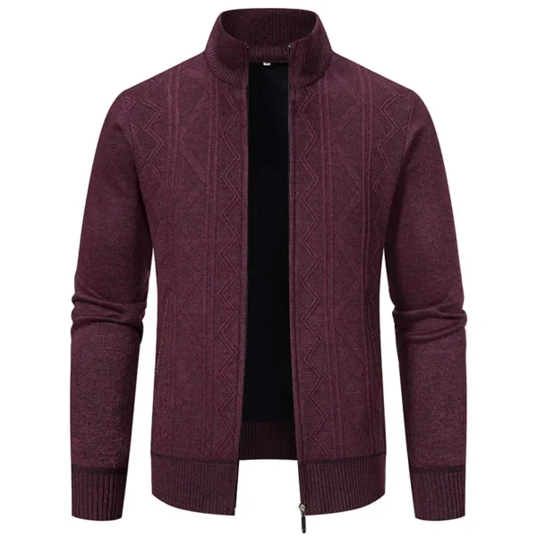 Men's Thick Fleece Cardigan with Pockets - Image 10