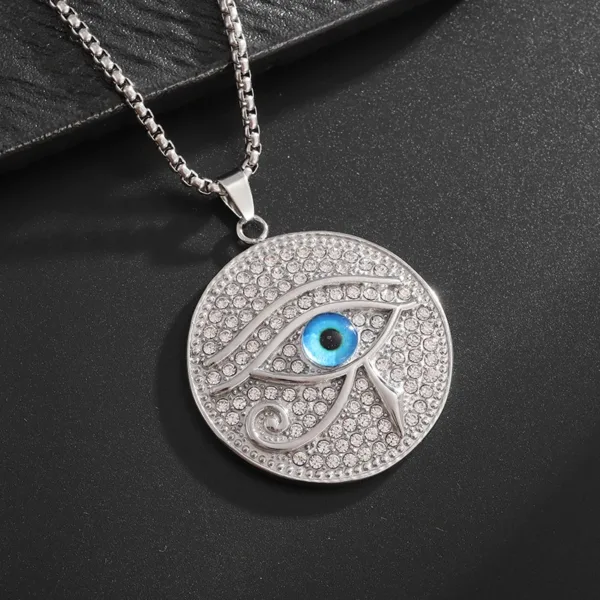 Eye of Horus Cross Pendant Necklace - Image 9