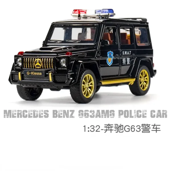 1:32 Diecast Benz G63 Police Car Model - Image 7