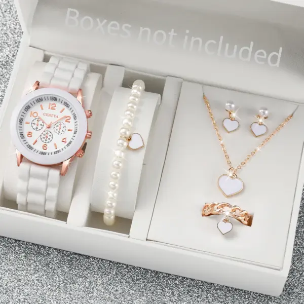 6PCS Women's Casual Jewelry Watch Set