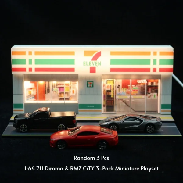 1/64 City Corner Diorama Car Model - Image 8