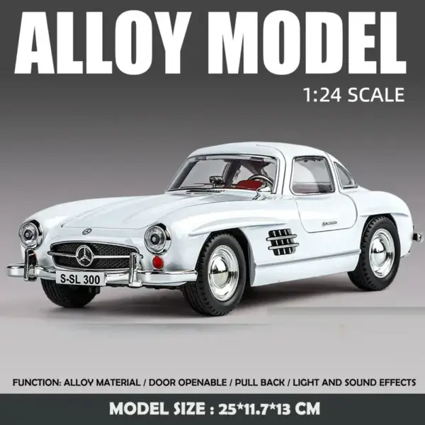 1/24 Scale Benz 300SL Vintage Diecast Model - Image 9