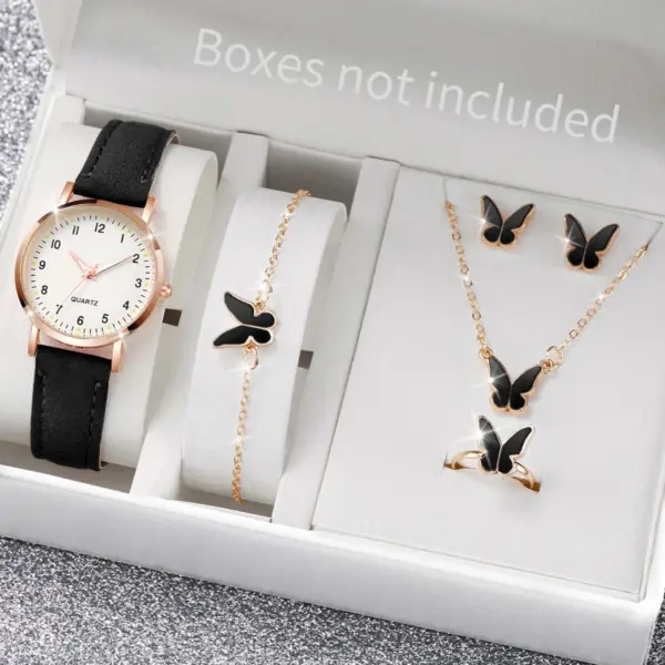 Women's Quartz Watch Set with Jewelry 6PCS - Image 4