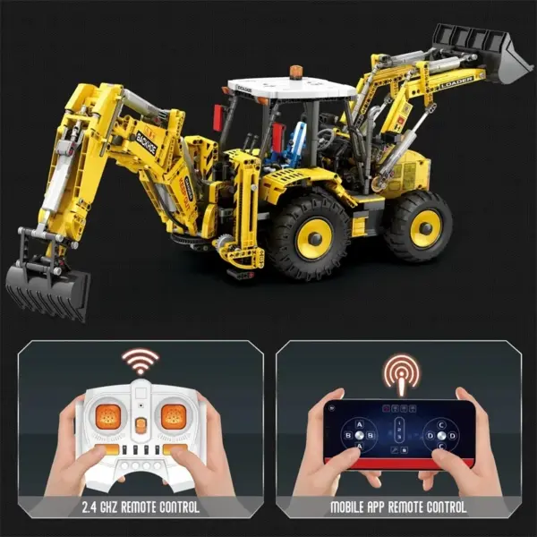 2466PCS Remote Control Backhoe Loader Set - Image 3