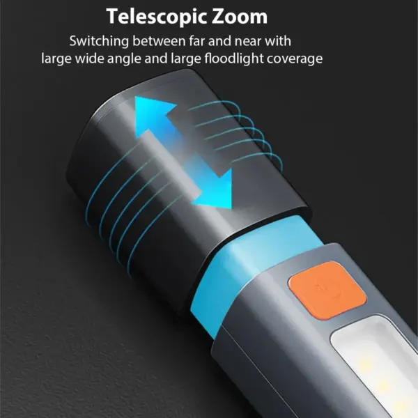 Portable LED Flashlight with COB Side Light - Image 4