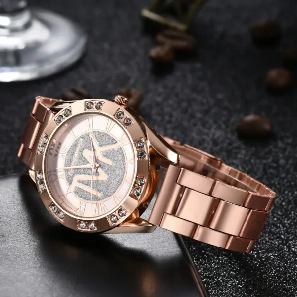 Luxury Women's Crystal Diamond Watch Gold - Image 2