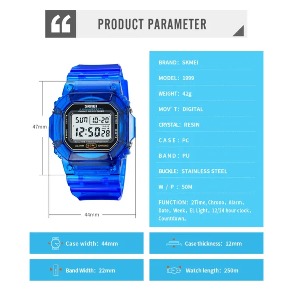 Digital Stopwatch Watch with Back Light Features - Image 6